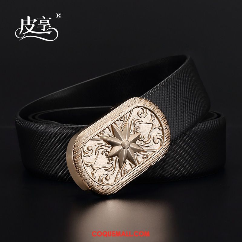 Ceinture Homme Jeunesse Personnalité Étudiant, Ceinture Argenté Cuir Véritable