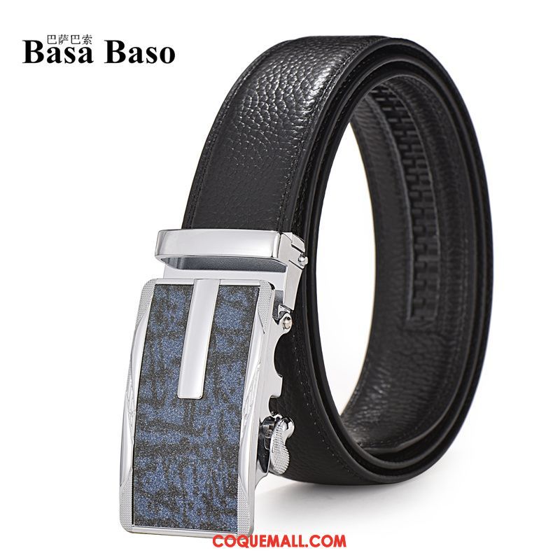 Ceinture Homme Les Adolescents Loisir Étudiant, Ceinture Couche De Tête Noir Gold