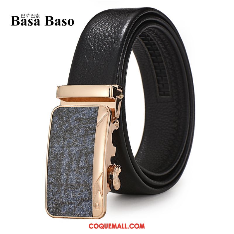 Ceinture Homme Les Adolescents Loisir Étudiant, Ceinture Couche De Tête Noir Gold