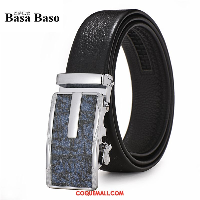 Ceinture Homme Les Adolescents Loisir Étudiant, Ceinture Couche De Tête Noir Gold