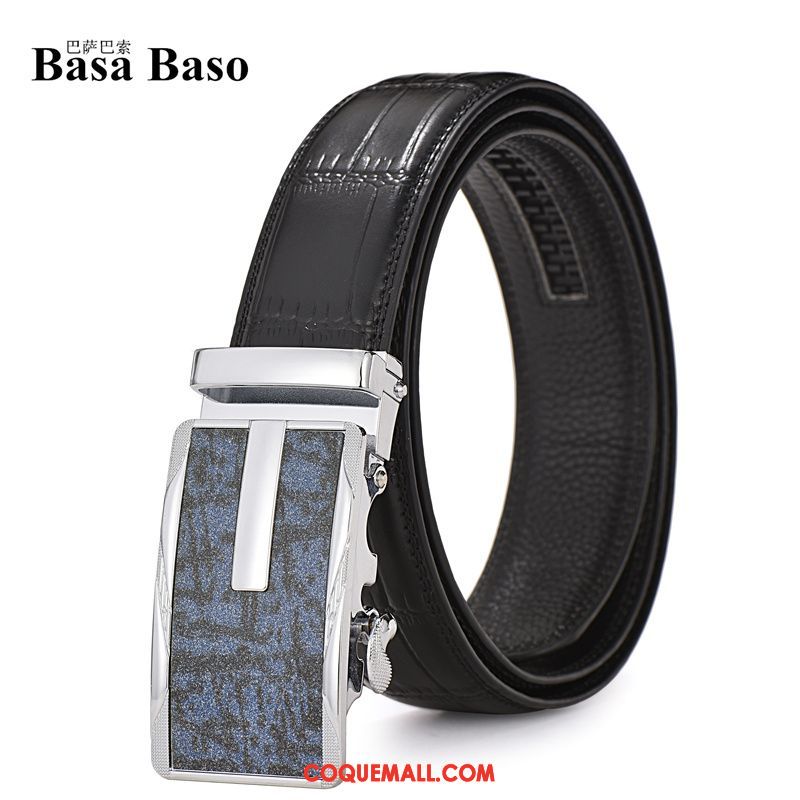 Ceinture Homme Les Adolescents Loisir Étudiant, Ceinture Couche De Tête Noir Gold