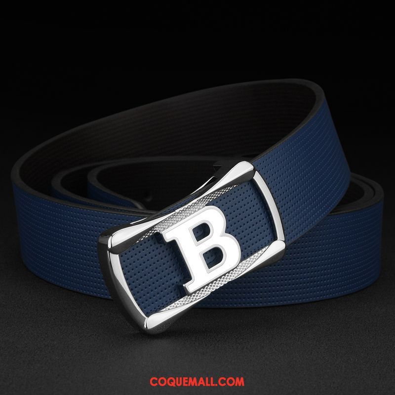 Ceinture Homme Lettre Populaire Jeune, Ceinture Cuir Véritable Lisse