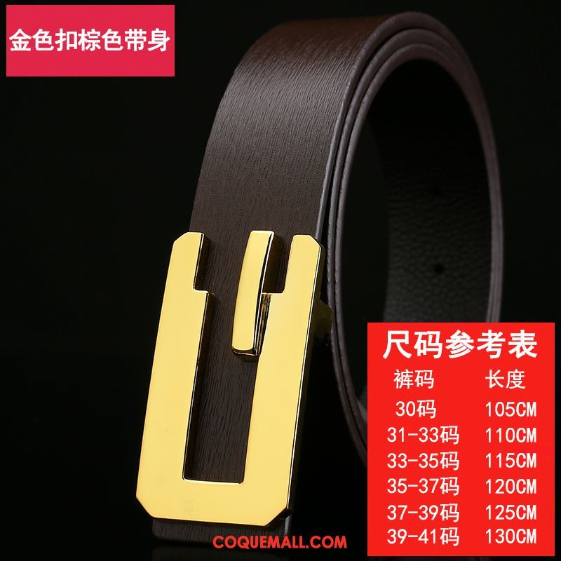 Ceinture Homme Lisse Tendance Entreprise, Ceinture Couche De Tête Jeunesse