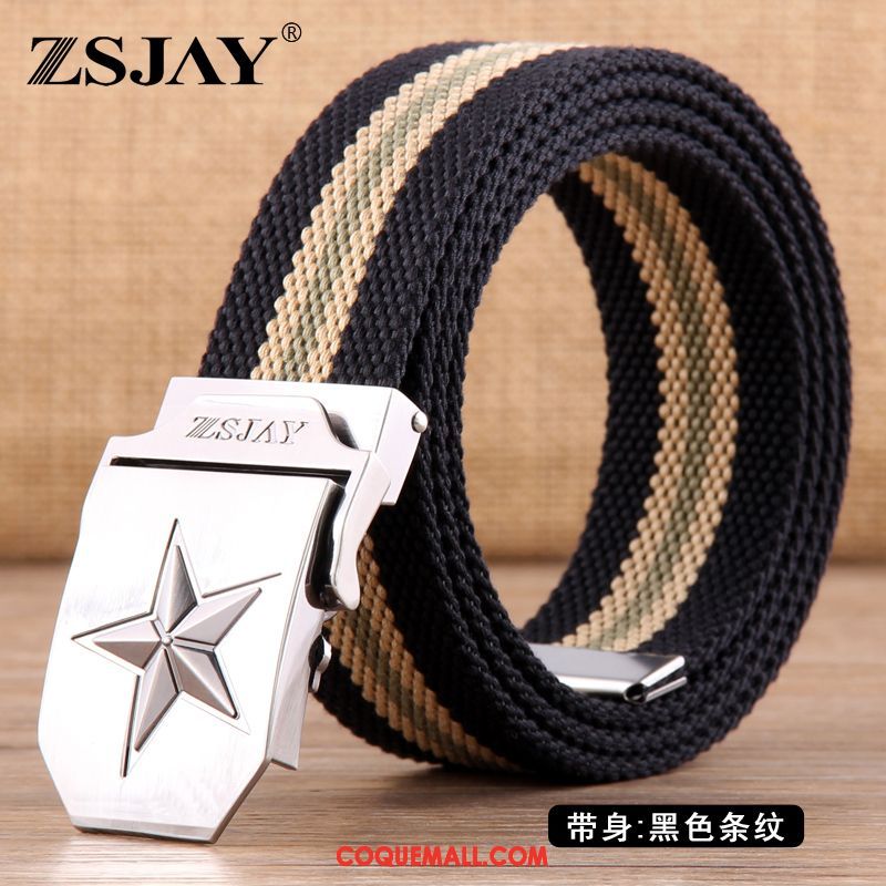 Ceinture Homme Lisse Toile Tendance, Ceinture De Plein Air Tactique Khaki Dunkel