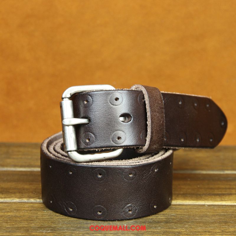 Ceinture Homme Loisir Cuir Véritable All-match, Ceinture Nouvelles Arrivées Boucle