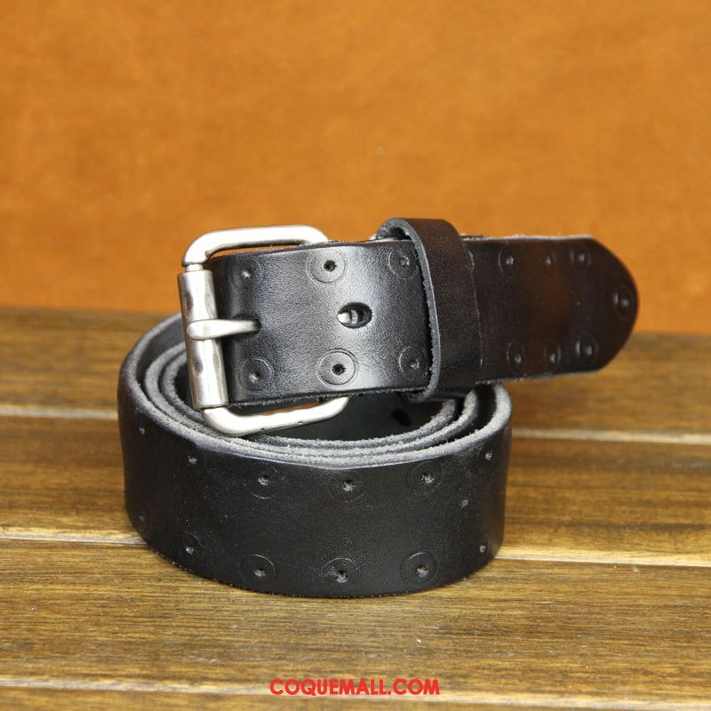 Ceinture Homme Loisir Cuir Véritable All-match, Ceinture Nouvelles Arrivées Boucle