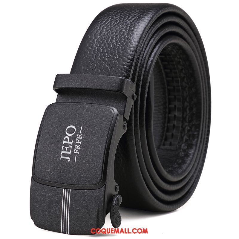 Ceinture Homme Loisir Cuir Véritable Jeunesse, Ceinture Cuir De Vache Marron