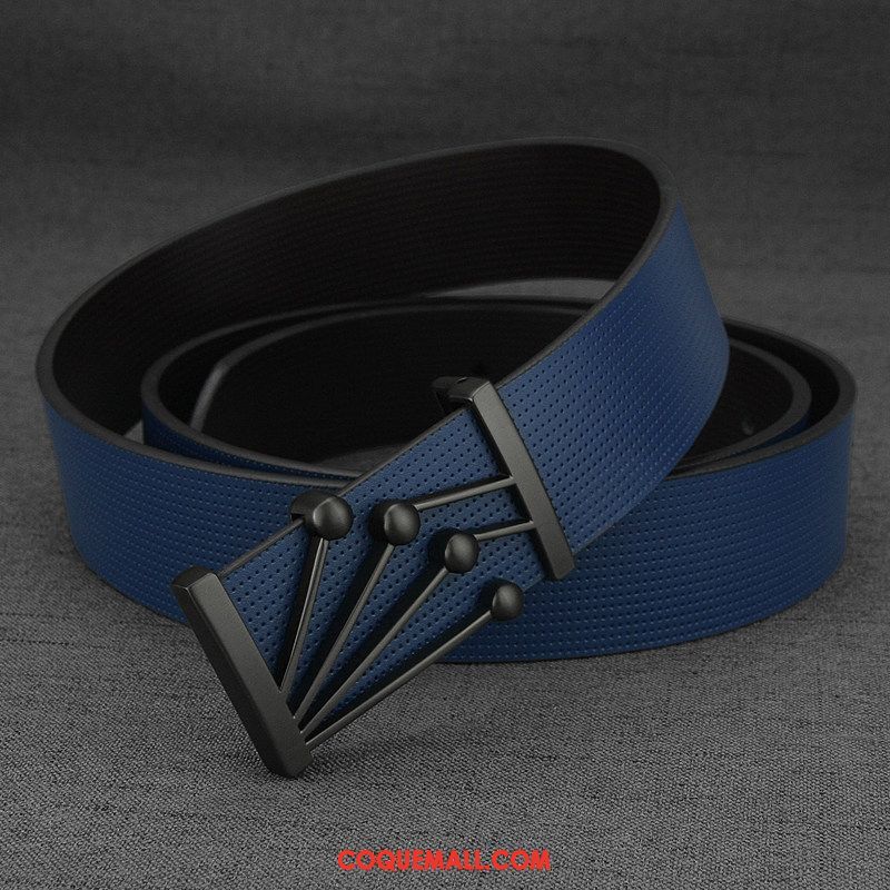 Ceinture Homme Loisir Cuir Véritable Jeunesse, Ceinture Personnalité Tendance