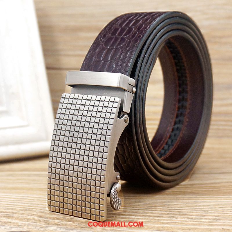 Ceinture Homme Loisir Durable Âge Moyen, Ceinture Cuir Véritable Cuir De Vache Braun