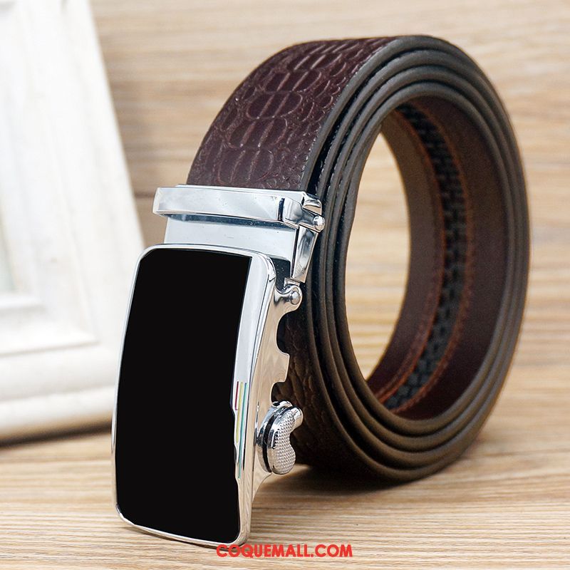 Ceinture Homme Loisir Durable Âge Moyen, Ceinture Cuir Véritable Cuir De Vache Braun