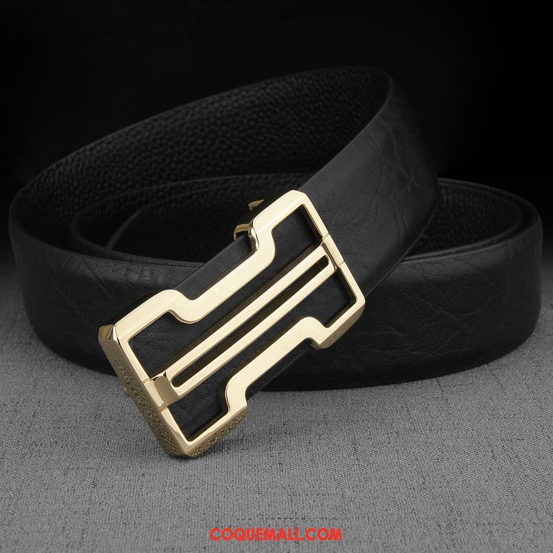 Ceinture Homme Loisir Lisse Argenté, Ceinture Tendance Couche De Tête Cyan