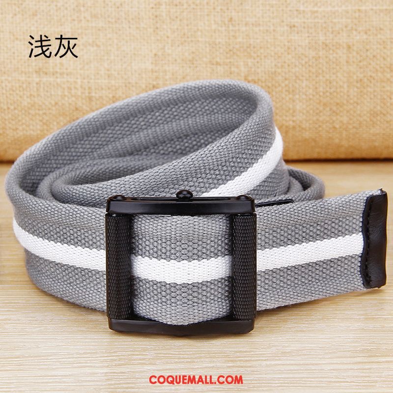 Ceinture Homme Loisir Noir Et Blanc Plus Épais, Ceinture Jeunesse Lisse