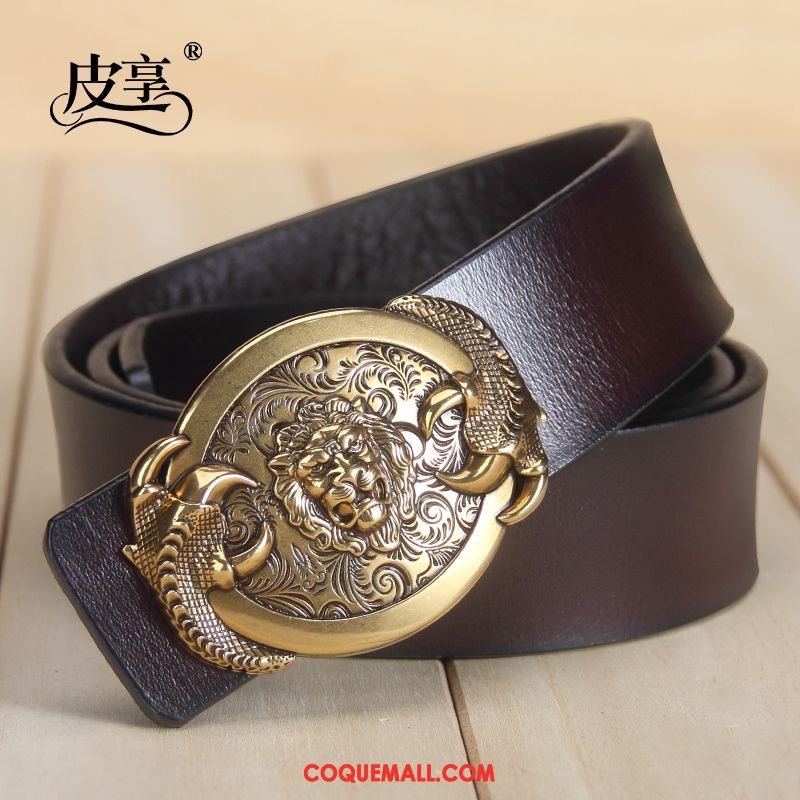 Ceinture Homme Milieu Personnalité Jeunesse, Ceinture Jeans Lisse Gold