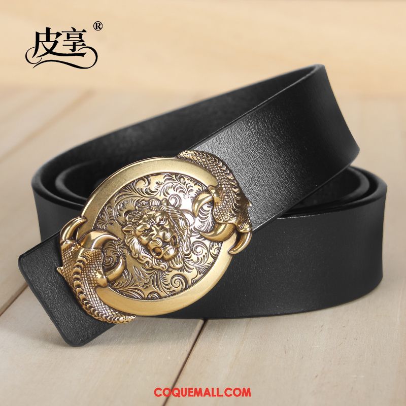 Ceinture Homme Milieu Personnalité Jeunesse, Ceinture Jeans Lisse Gold