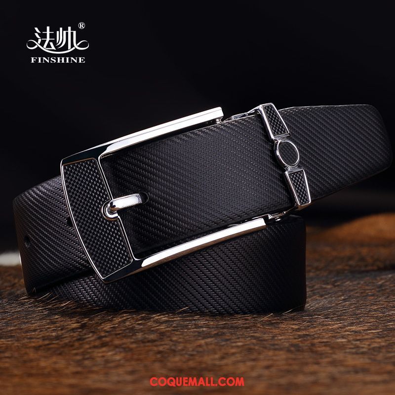 Ceinture Homme Mode Cuir Véritable Tendance, Ceinture Blanc Milieu