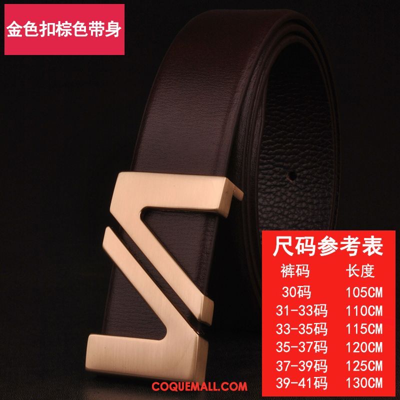 Ceinture Homme Noir Lisse Jeunesse, Ceinture Entreprise Tendance