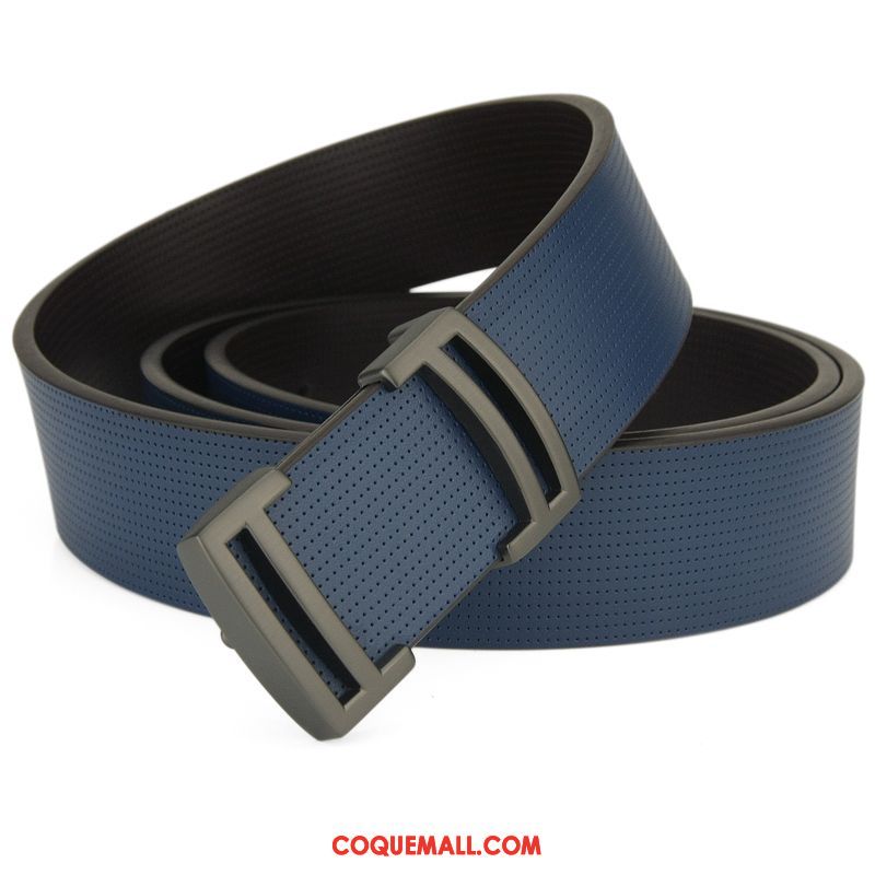 Ceinture Homme Populaire Étudiant Jeunesse, Ceinture Blanc Cuir Véritable