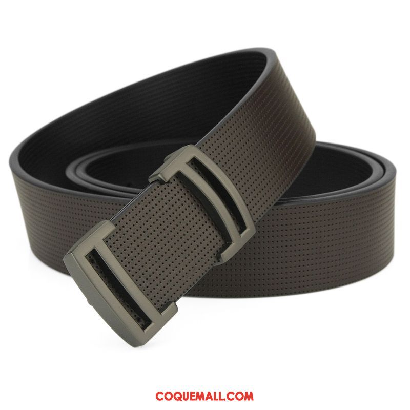 Ceinture Homme Populaire Étudiant Jeunesse, Ceinture Blanc Cuir Véritable