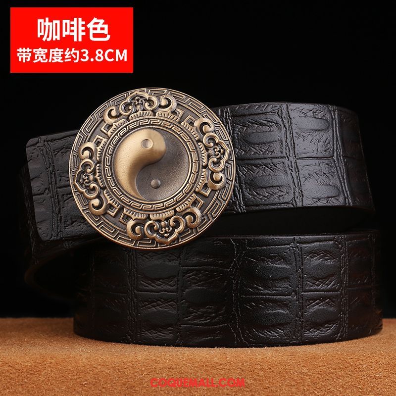 Ceinture Homme Pure Loisir Tendance, Ceinture Lisse Personnalité Braun