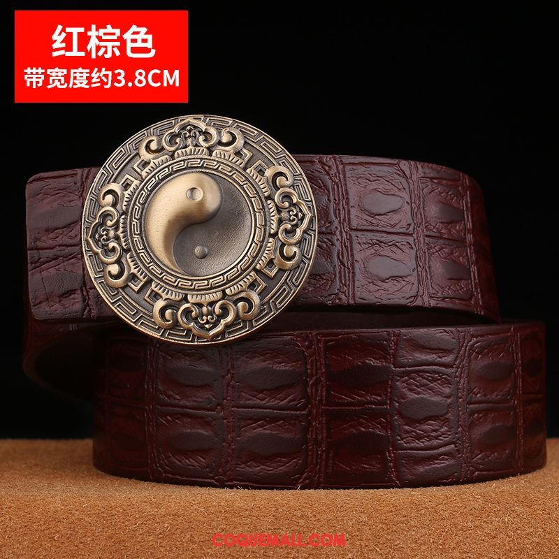 Ceinture Homme Pure Loisir Tendance, Ceinture Lisse Personnalité Braun