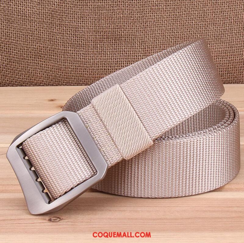 Ceinture Homme Simple Toile Femme, Ceinture Lisse Bleu