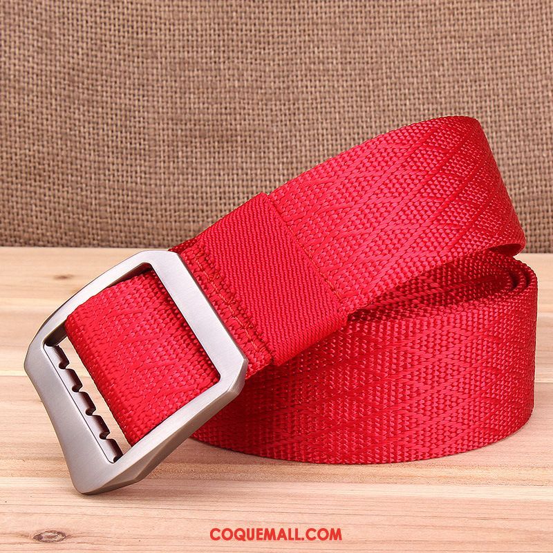 Ceinture Homme Simple Toile Femme, Ceinture Lisse Bleu