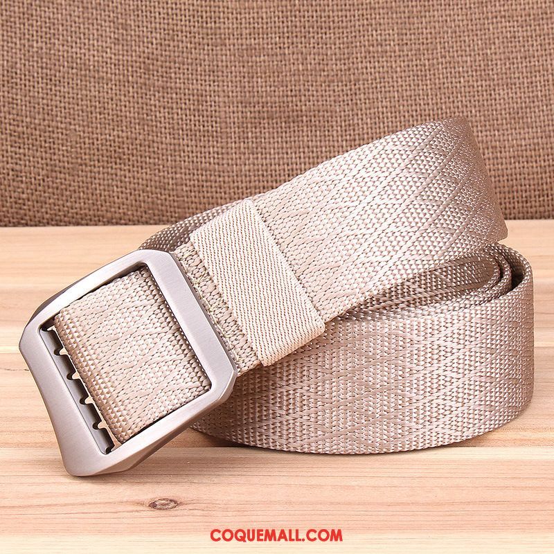 Ceinture Homme Simple Toile Femme, Ceinture Lisse Bleu