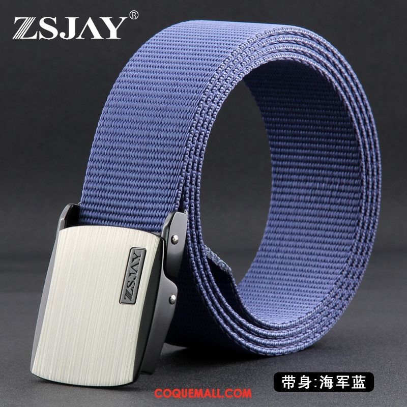 Ceinture Homme Tactique Allongé Noir, Ceinture Toile Grande Taille Blau