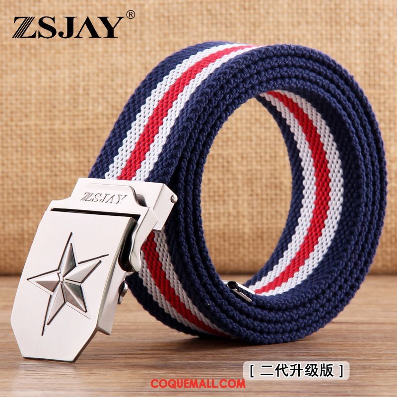 Ceinture Homme Tactique Boucle Automatique Étudiant, Ceinture Tendance Loisir Khaki Dunkel