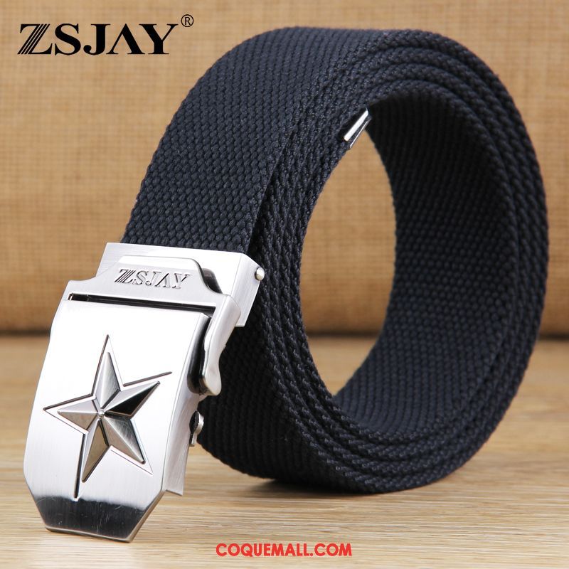 Ceinture Homme Tactique Boucle Automatique Étudiant, Ceinture Tendance Loisir Khaki Dunkel