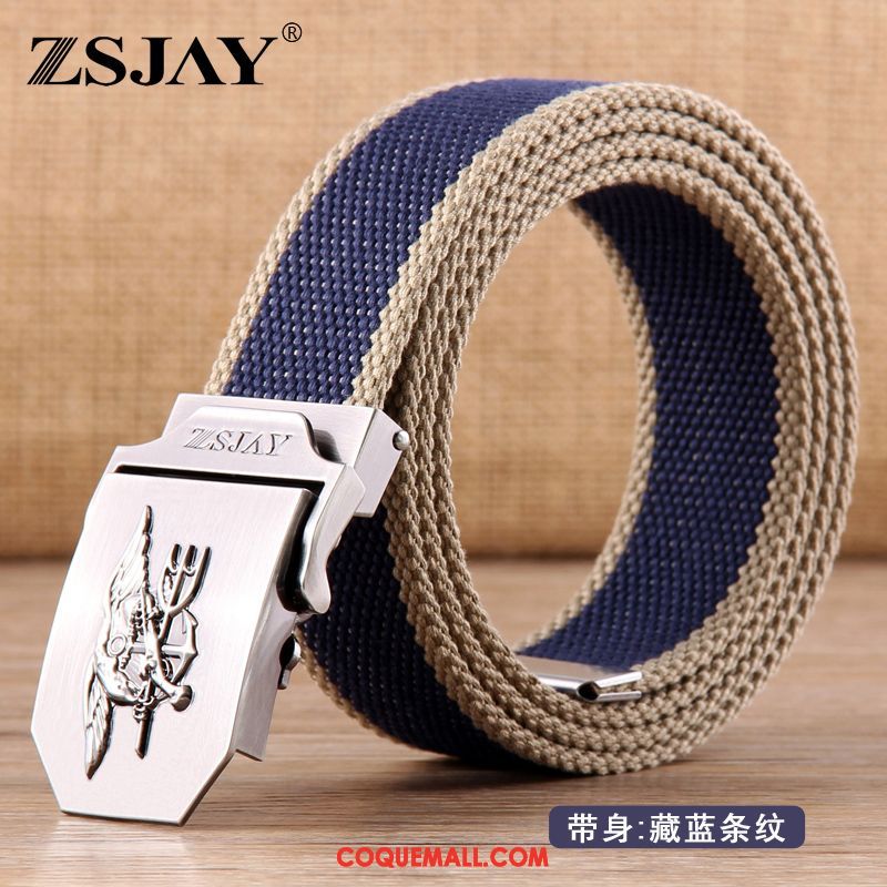 Ceinture Homme Tactique Boucle Automatique Étudiant, Ceinture Tendance Loisir Khaki Dunkel