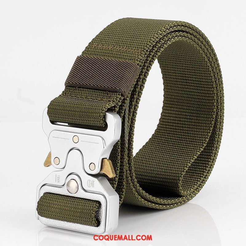 Ceinture Homme Tactique Camouflage Toile, Ceinture Lisse Blanc