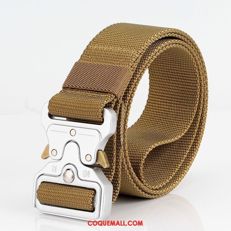 Ceinture Homme Tactique Camouflage Toile, Ceinture Lisse Blanc