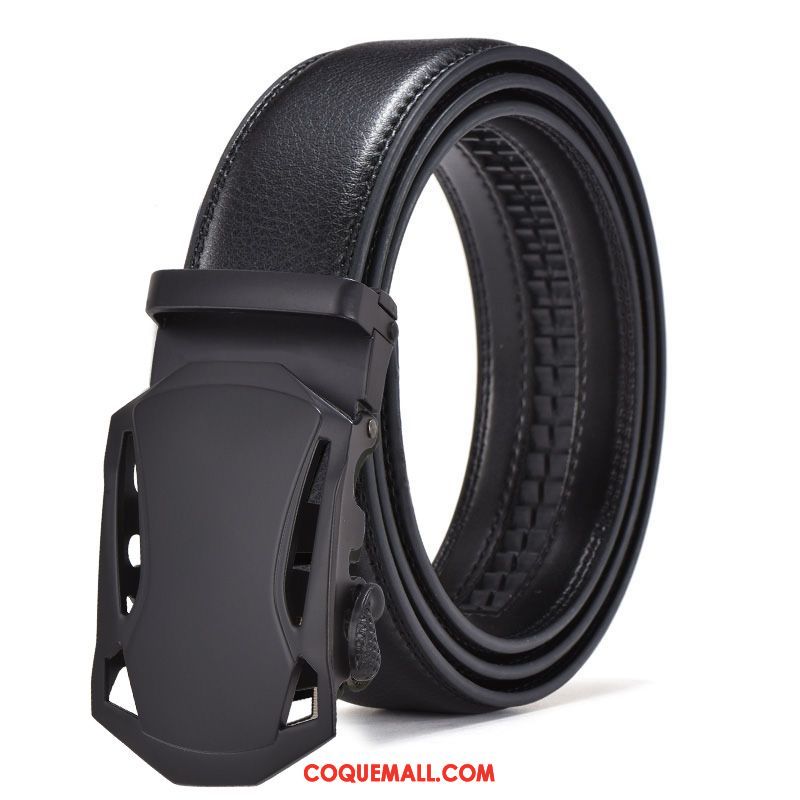 Ceinture Homme Tendance All-match Cuir De Vache, Ceinture Jeune Simple