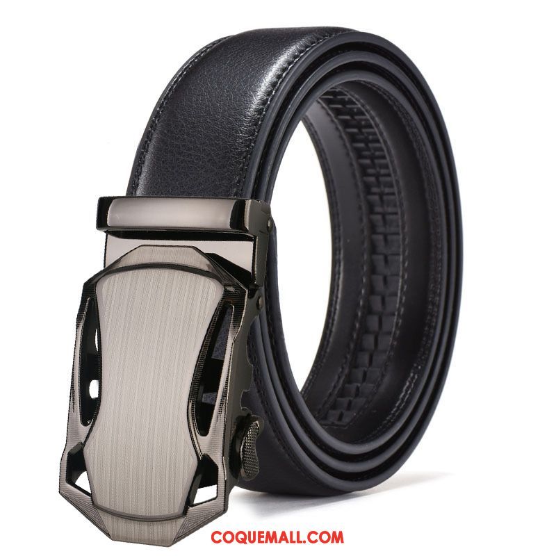 Ceinture Homme Tendance All-match Cuir De Vache, Ceinture Jeune Simple