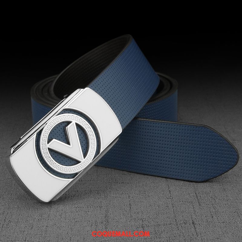 Ceinture Homme Tendance Cuir Véritable Blanc, Ceinture Tendance All-match