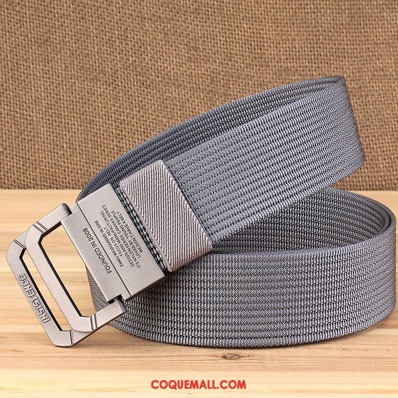 Ceinture Homme Tendance Nylon De Plein Air, Ceinture Denim Vert