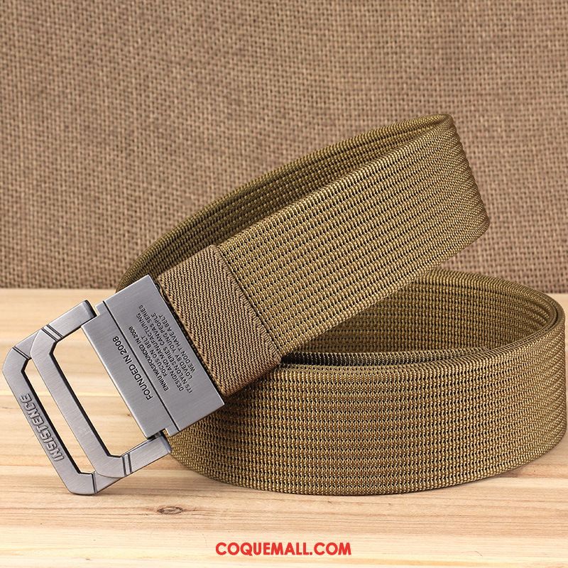 Ceinture Homme Tendance Nylon De Plein Air, Ceinture Denim Vert