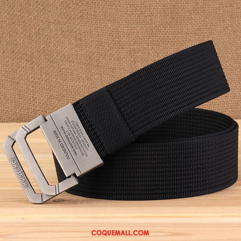 Ceinture Homme Tendance Nylon De Plein Air, Ceinture Denim Vert