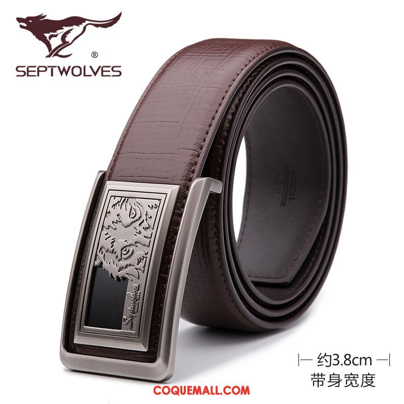 Ceinture Homme Tendance Pure Loisir, Ceinture Cuir Véritable Authentique