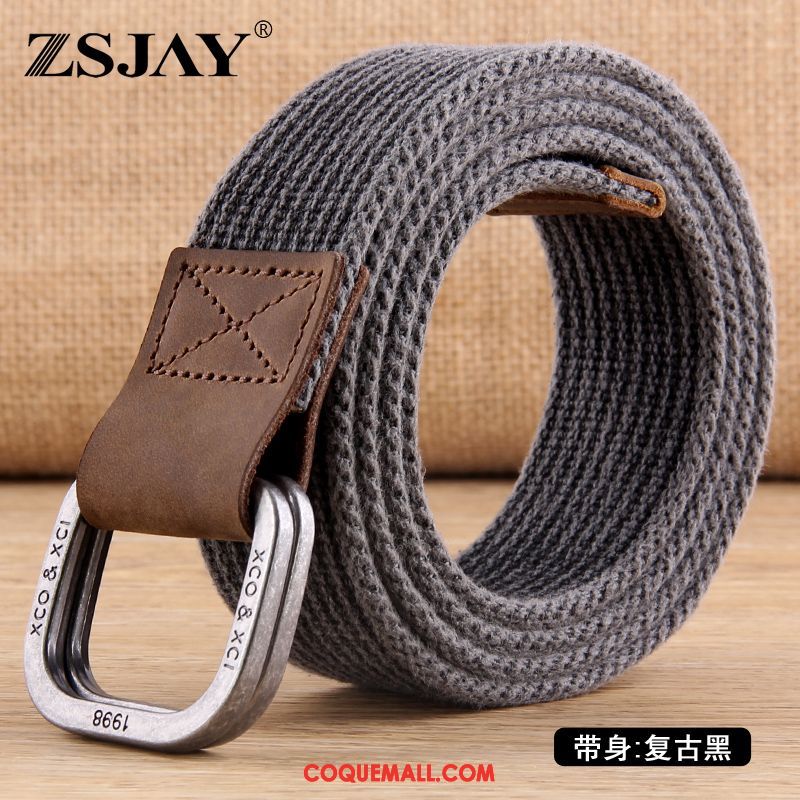 Ceinture Homme Toile Jeunesse Tactique, Ceinture Cuir Véritable Rétro Blau