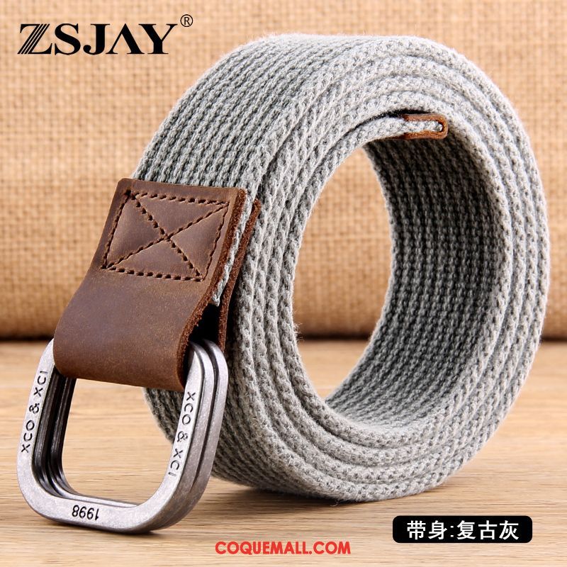 Ceinture Homme Toile Jeunesse Tactique, Ceinture Cuir Véritable Rétro Blau