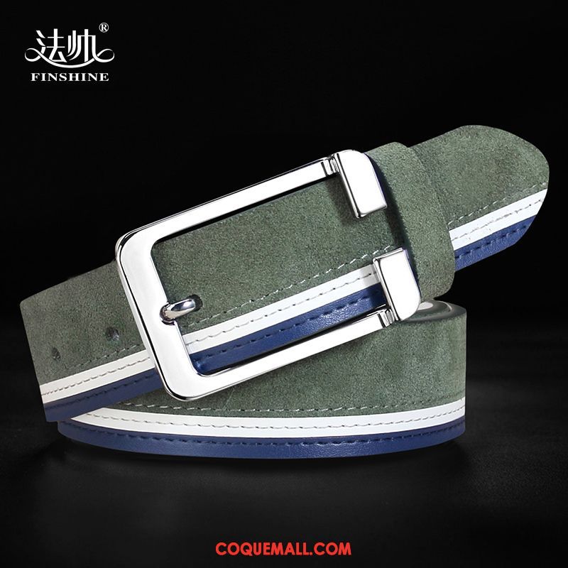 Ceinture Homme Vert All-match Mode, Ceinture Jeune Tendance