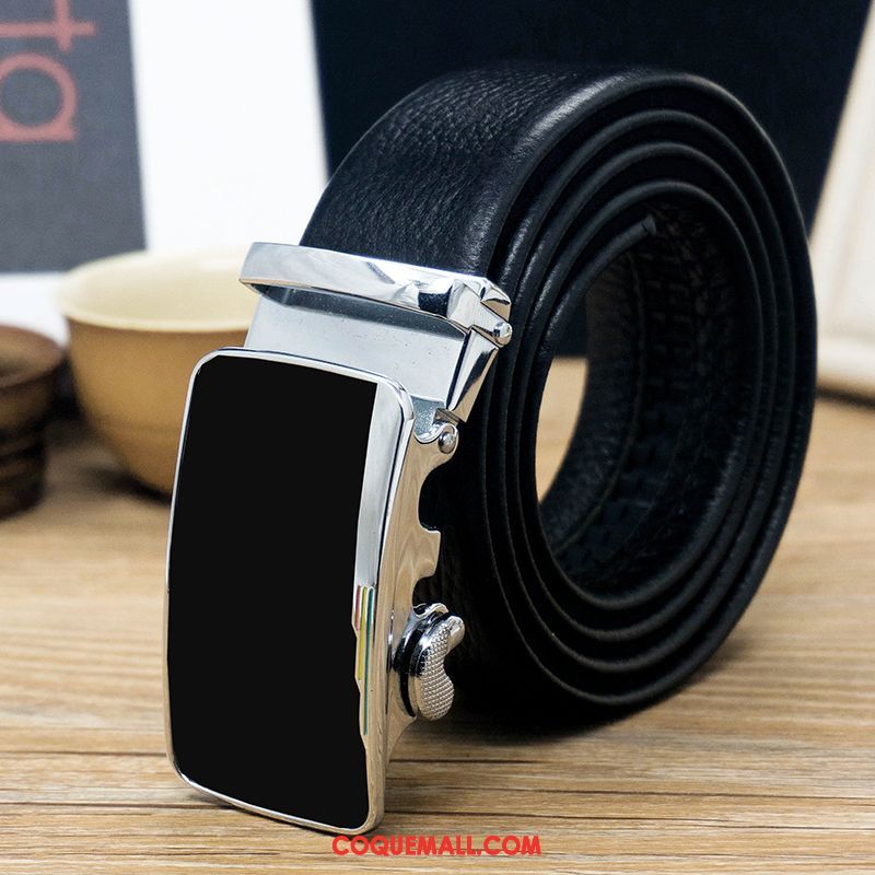 Ceinture Homme Âge Moyen Couche De Tête Noir, Ceinture Loisir Jeunesse