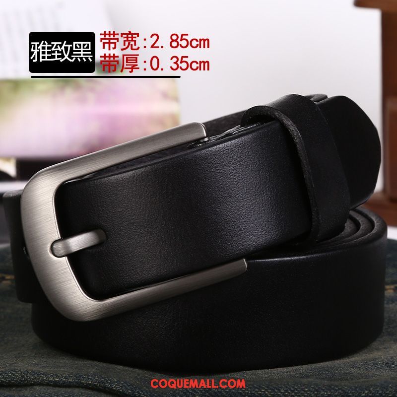 Ceinture Homme Étroit Étroit Couche De Tête, Ceinture Loisir Cuir Véritable Dunkel