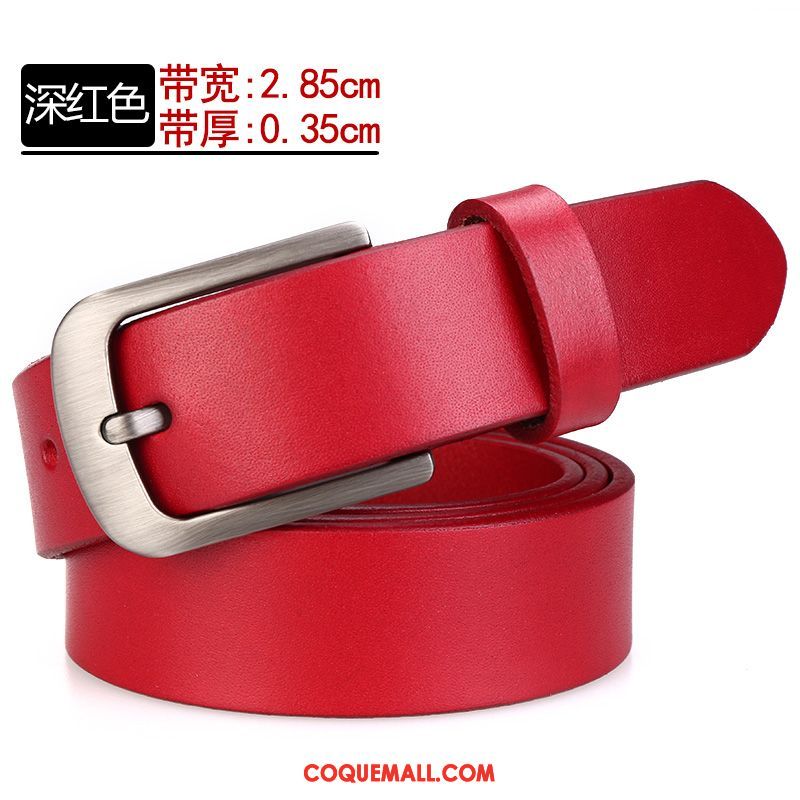 Ceinture Homme Étroit Étroit Couche De Tête, Ceinture Loisir Cuir Véritable Dunkel