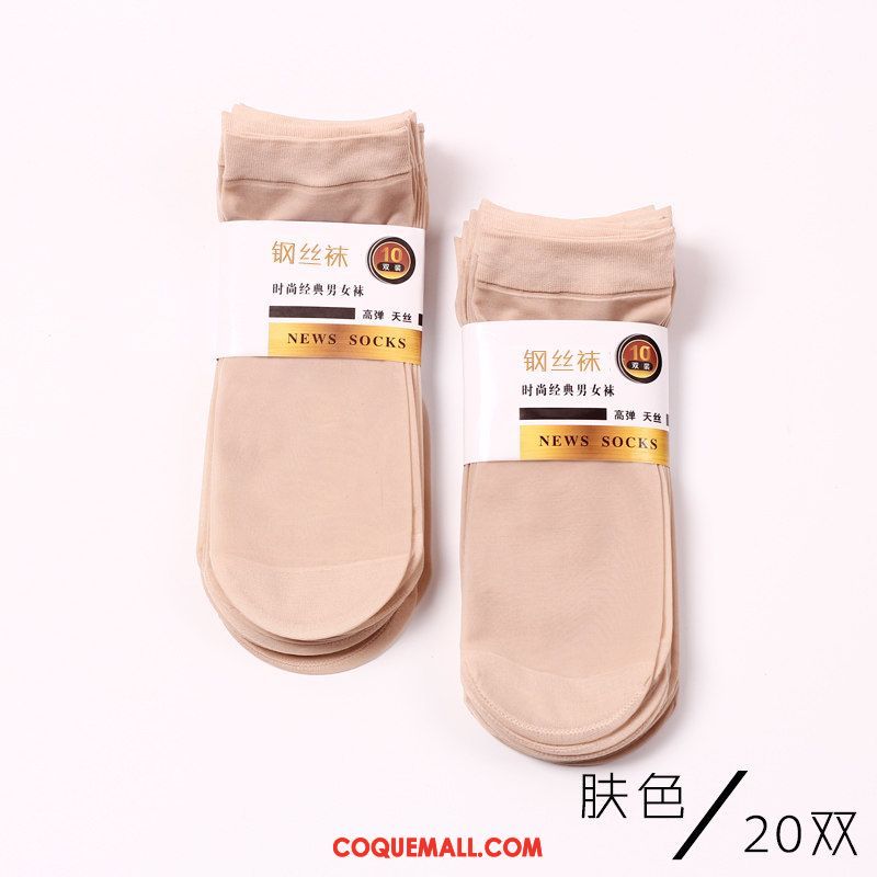 Chaussette Femme Antidérapant Section Mince Chaussette Courte, Chaussette Noir Été