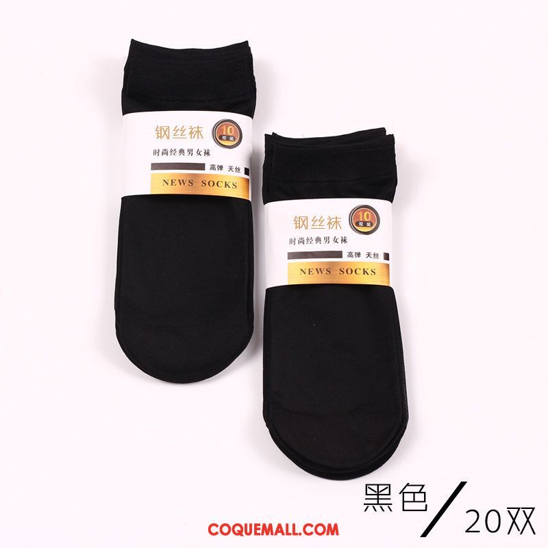 Chaussette Femme Antidérapant Section Mince Chaussette Courte, Chaussette Noir Été