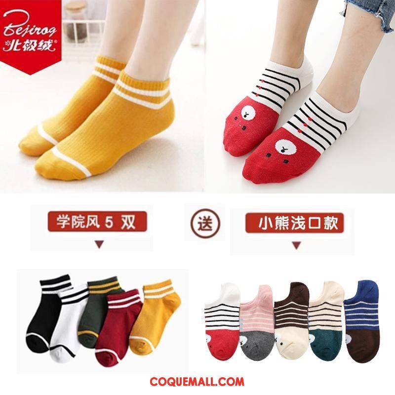 Chaussette Femme Charmant Antidérapant Été, Chaussette Chaussette Courte Faible