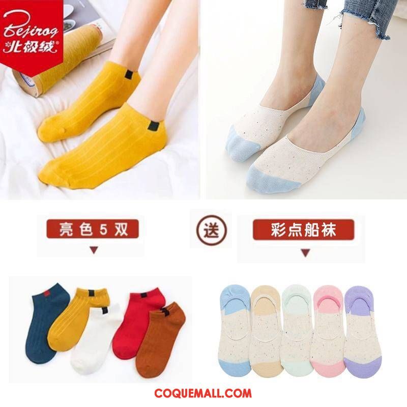 Chaussette Femme Charmant Antidérapant Été, Chaussette Chaussette Courte Faible